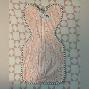 Love to Dream Moon Pattern Sleep Sack - Pink and Gray